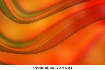 Light Orange vector background with bent ribbons. A completely new color illustration in marble style. The template for cell phone backgrounds.