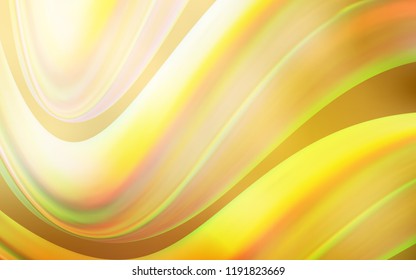 Light Orange vector background with bent ribbons. A vague circumflex abstract illustration with gradient. A new texture for your  ad, booklets, leaflets.