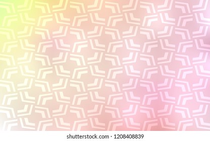 Light Orange vector background with bent ribbons. Glitter abstract illustration with wry lines. New composition for your brand book.