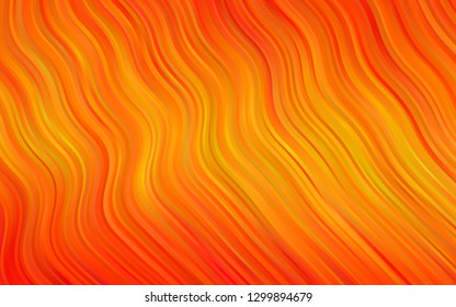 Light Orange vector background with bent lines. An elegant bright illustration with gradient. Marble design for your web site.