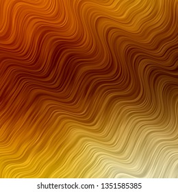 Light Orange vector background with bent lines. Colorful illustration in abstract style with bent lines. Pattern for websites, landing pages.
