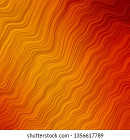 Light Orange vector background with bent lines. Abstract illustration with gradient bows. Best design for your ad, poster, banner.