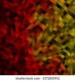 Light Orange vector background with bent lines. Bright sample with colorful bent lines, shapes. Best design for your posters, banners.