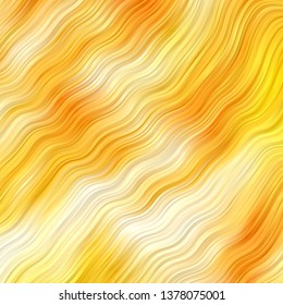 Light Orange vector background with bent lines. Colorful illustration in abstract style with bent lines. Design for your business promotion.