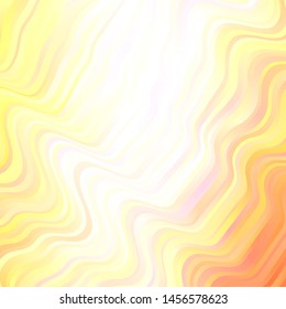 Light Orange vector background with bent lines. Abstract illustration with gradient bows. Template for your UI design.