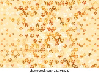 Light Orange vector background with bent lines. An elegant bright illustration with gradient. The best colorful design for your business.