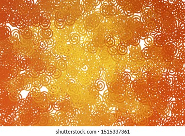 Light Orange vector background with bent lines. Shining colorful illustration in simple style. Colorful wave pattern for your design.