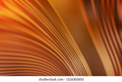 Light Orange vector background with bent lines. A sample with colorful lines, shapes. A completely new template for your design.