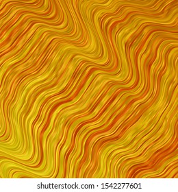 Light Orange vector background with bent lines. Colorful illustration, which consists of curves. Pattern for ads, commercials.