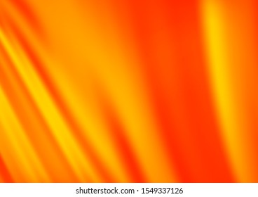 Light Orange vector background with bent ribbons. Geometric illustration in marble style with gradient.  Textured wave pattern for backgrounds.