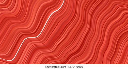 Light Orange vector background with bent lines. Illustration in abstract style with gradient curved.  Pattern for busines booklets, leaflets