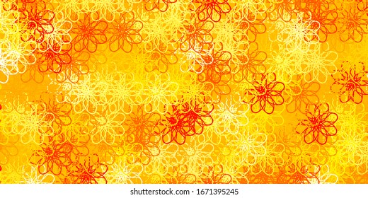Light Orange vector background with bent lines. Colorful illustration in abstract style with bent lines. Pattern for business booklets, leaflets