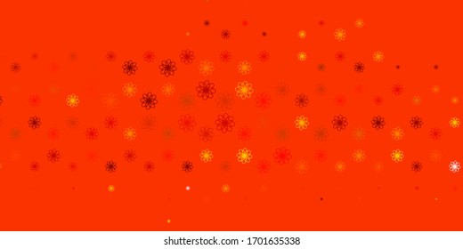 Light Orange vector background with bent lines. Colorful abstract illustration with gradient curves. Pattern for websites, landing pages.