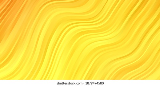 Light Orange vector background with bent lines. Colorful illustration with curved lines. Best design for your ad, poster, banner.