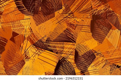 Light Orange vector background with bent lines. Colorful abstract illustration with gradient lines. Abstract design for your web site.