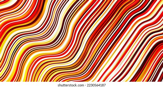Light Orange vector background with bent lines. Abstract gradient illustration with wry lines. Smart design for your promotions.