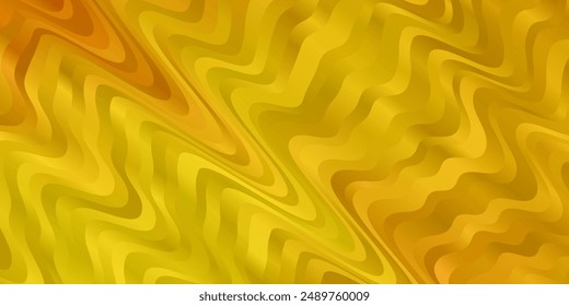 Light Orange vector background with bent lines. Colorful geometric sample with gradient curves.  Pattern for websites, landing pages.