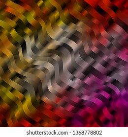 Light Orange vector background with bows. Colorful illustration with curved lines. Smart design for your promotions.