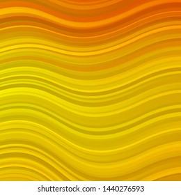 Light Orange vector background with bows. Colorful abstract illustration with gradient curves. Design for your business promotion.