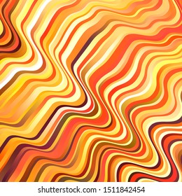 Light Orange vector background with bows. Abstract gradient illustration with wry lines. Pattern for ads, commercials.