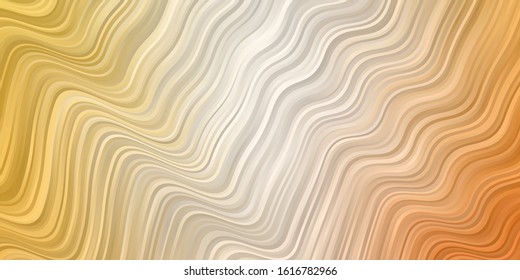 Light Orange vector background with bows. Colorful illustration with curved lines. Pattern for websites, landing pages.