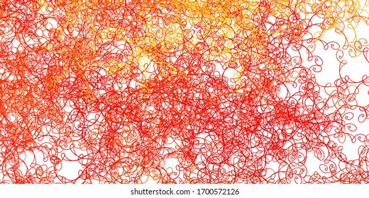 Light Orange vector background with bows. Gradient illustration in simple style with bows. Pattern for commercials, ads.