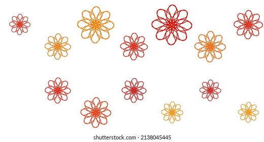 Light Orange vector background with bows. Illustration in abstract style with gradient curved.  Pattern for commercials, ads.