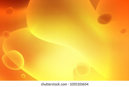 Light Orange vector background with bubble shapes. A sample with blurred bubble shapes. The template for cell phone backgrounds.