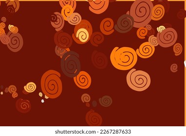 Light Orange vector background with bubble shapes. Colorful abstract illustration with gradient lines. A new texture for your  ad, booklets, leaflets.