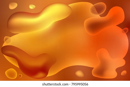 Light Orange vector background with bubble shapes. Shining illustration, which consist of blurred lines, circles. Pattern for your business design.