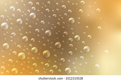 Light Orange vector background with bubbles. Illustration with set of shining colorful abstract circles. Beautiful design for your business natural advert.