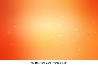 Light Orange vector background with bubbles. Abstract illustration with colored bubbles in nature style. Pattern can be used as texture of water, rain drops.