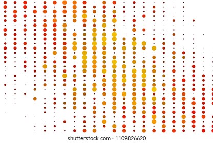 Light Orange vector  background with bubbles. Blurred decorative design in abstract style with bubbles. Pattern can be used as texture of water, rain drops.
