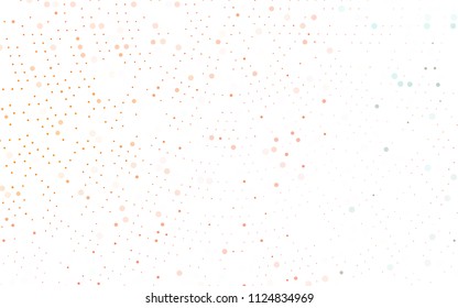 Light Orange vector  background with bubbles. Blurred decorative design in abstract style with bubbles. Pattern can be used as texture of water, rain drops.
