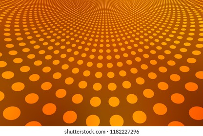 Light Orange vector background with bubbles. Blurred decorative design in abstract style with bubbles. Completely new template for your brand book.