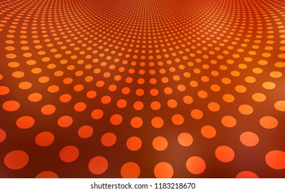 Light Orange vector background with bubbles. Modern abstract illustration with colorful water drops. Pattern can be used for futuristic ad, booklets.