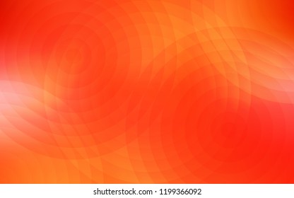 Light Orange vector background with bubbles. Blurred bubbles on abstract background with colorful gradient. Pattern can be used for ads, leaflets.