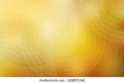 Light Orange vector background with bubbles. Blurred bubbles on abstract background with colorful gradient. Pattern can be used for ads, leaflets.