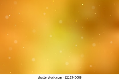 Light Orange vector background with bubbles. Abstract illustration with colored bubbles in nature style. Pattern can be used for futuristic ad, booklets.