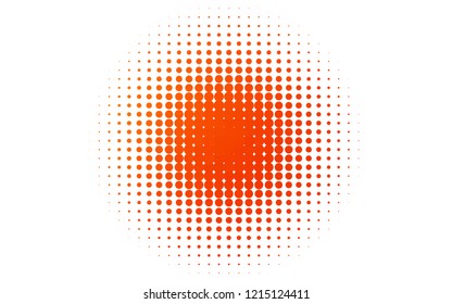 Light Orange vector background with bubbles. Glitter abstract illustration with blurred drops of rain. Pattern of water, rain drops.