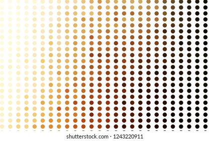 Light Orange vector background with bubbles. Blurred decorative design in abstract style with bubbles. Pattern for beautiful websites.