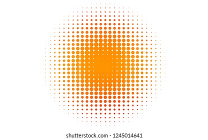 Light Orange vector background with bubbles. Glitter abstract illustration with blurred drops of rain. Design for posters, banners.