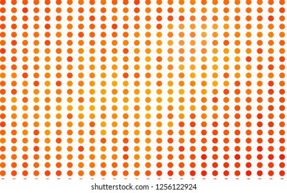 Light Orange vector background with bubbles. Modern abstract illustration with colorful water drops. Pattern of water, rain drops.