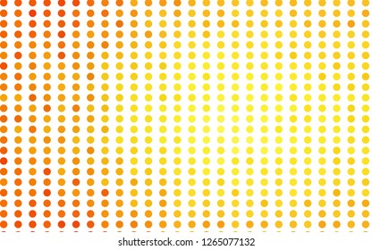 Light Orange vector background with bubbles. Modern abstract illustration with colorful water drops. Pattern for ads, booklets.