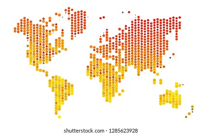 Light Orange vector background with bubbles. Blurred decorative design in abstract style with bubbles. Template for your brand book.