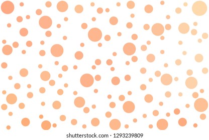 Light Orange vector  background with bubbles. Illustration with set of shining colorful abstract circles. Design for your business advert.