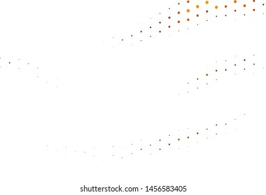 Light Orange vector background with bubbles. Blurred bubbles on abstract background with colorful gradient. Design for business adverts.