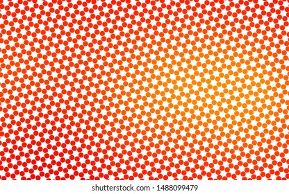 Light Orange vector background with bubbles. Abstract illustration with colored bubbles in nature style. Design for posters, banners.