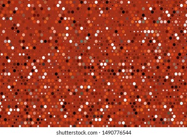 Light Orange vector background with bubbles. Blurred bubbles on abstract background with colorful gradient. Design for posters, banners.