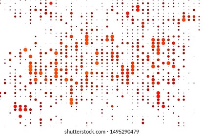 Light Orange vector background with bubbles. Abstract illustration with colored bubbles in nature style. Template for your brand book.